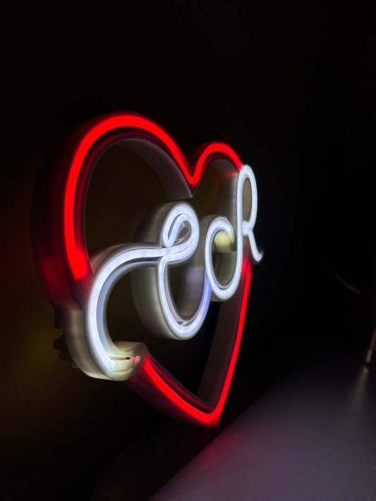 Cuore personalizzato con lettere